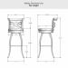 Amisco's Whisky Swivel Bar Stool Dimensions for Bar Height