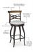 Seat cushion is available in fabric or vinyl, wood back available in a variety of stains, and the metal is welded at the joints for support. This bar stool is custom made for you!