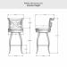 Amisco's Whisky Swivel Bar Stool Dimensions for Counter Height
