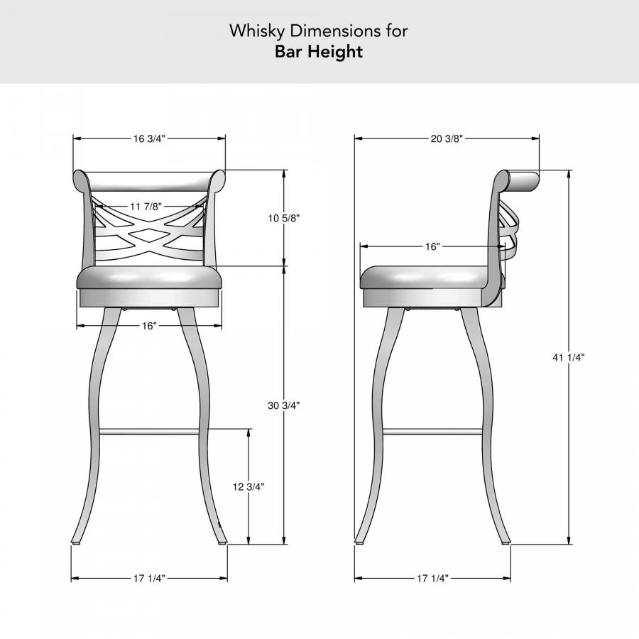 Amisco's Whisky Swivel Bar Stool with Cabriole Legs • Barstool Comforts