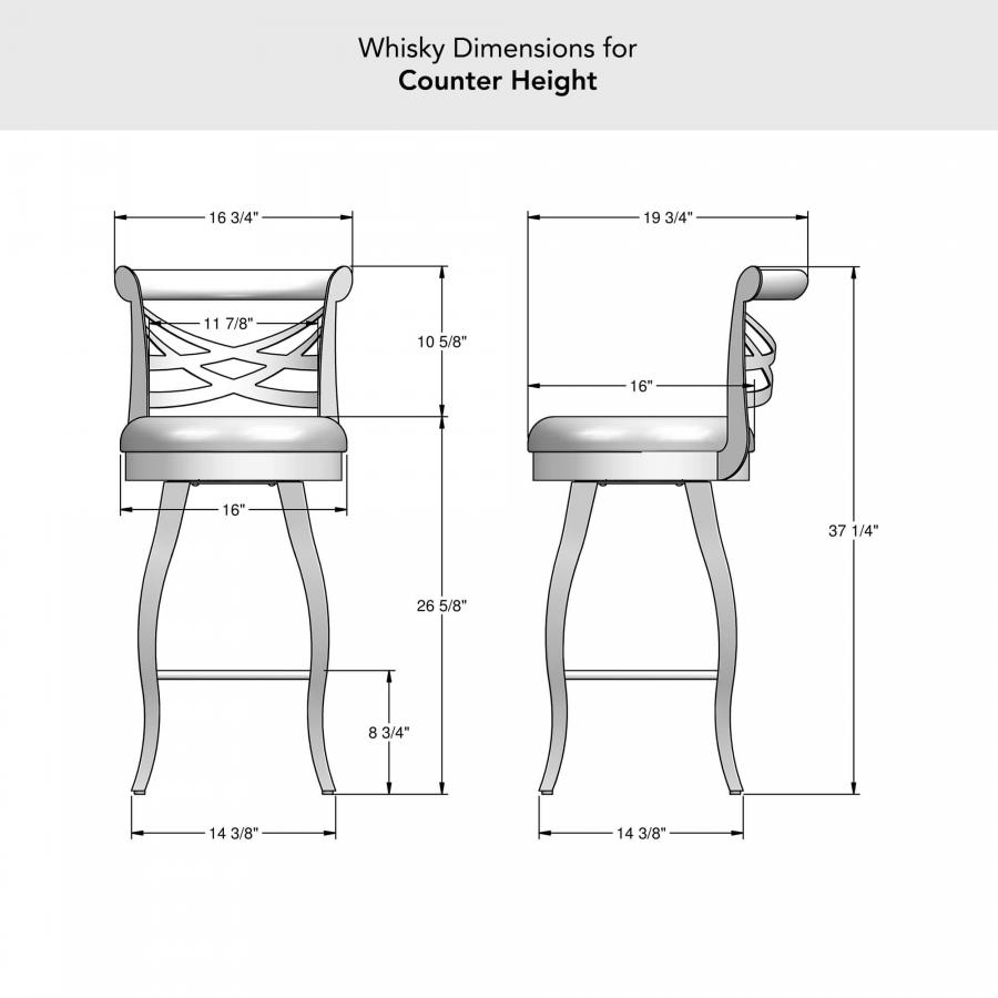 Amisco's Whisky Swivel Bar Stool with Cabriole Legs • Barstool Comforts
