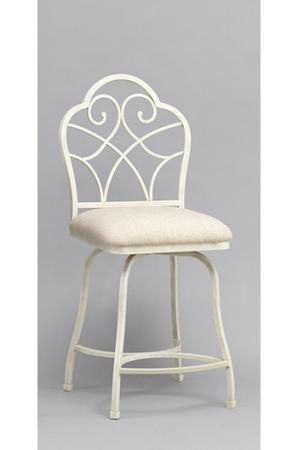 Anderson Counter Swivel Stool in Ivory White Color