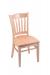Holland's 3120 Natural Wood Dining Chair with Slat Back Design