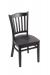 Holland's 3120 Black Wood Dining Chair with Slat Back Design