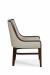 Fairfield's Anthony Wood Upholstered Dining Chair with Partial Arms - Side View