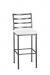 Wesley Allen's Benton Stationary Square Bar Stool with Ladder Back and Seat Cushion