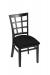 Holland's 3130 Hampton Black Wood Dining Chair in Black Vinyl Seat Cushion