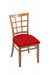 Holland's 3130 Hampton Medium Wood Dining Chair in Canter Red Seat Cushion