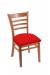 Holland's 3140 Hampton Medium Wood Dining Chair in Canter Red Seat Cushion