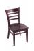 Holland's 3140 Dark Cherry Wood Dining Chair with Ladder Back Design