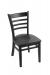 Holland's 3140 Black Wood Dining Chair with Ladder Back Design