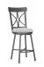 Wesley Allen's Camarillo Transitional Gray Bar Stool with X Back