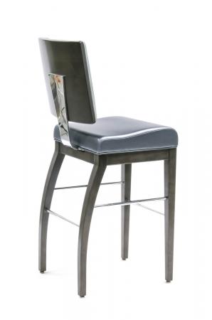 Gasser's Hollywood Modern Upholstered Bar Stool with Back - Back View