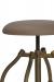 Wesley Allen's Dodge Industrial Backless Bar Stool in Brass Bisque Metal Finish - Close Up