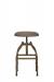 Wesley Allen's Dodge Industrial Backless Bar Stool in Brass Bisque Metal Finish - Side View