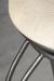 Eugene Backless Swivel Stool in Silver Bisque metal finish