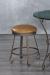 Wesley Allen's Everton Swivel Backless Stool with Curled Legs