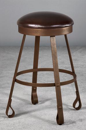 Everton Backless Swivel Stool with an Old World Look