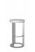 Amisco's Allegro Silver Round Backless Bar Stool with Blue Green Fabric