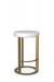 Amisco's Allegro Modern Backless Stool in Gold and White