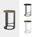Amisco's Allegro Custom Made Backless Metal Bar Stool with Wood Seat