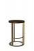 Amisco's Allegro Modern Gold Bar Stool with Wood Seat - Round Design