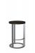 Amisco's Allegro Modern Silver Backless Circular Barstool with Wood Seat in Gray