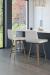 Amisco's Visconti Wood Swivel Upholstered Modern Bar Stools in Modern Kitchen
