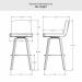 Amisco's Visconti Bar Height Dimensions