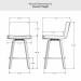 Amisco's Visconti Counter Height Dimensions