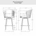Amisco's Benson Swivel Bar Stool Dimensions for Counter Height