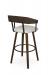 Amisco's Zao Modern Rustic Wood Bar Stool with Back in Brown - View of Back