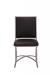 Wesley Allen's Greenwich Silver Dining Chair with Black Seat and Back Vinyl - Front View