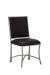 Wesley Allen's Greenwich Silver Dining Chair with Black Seat and Back Vinyl