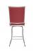 Wesley Allen's Morrison Transitional Silver Bar Stool with Red Cushion - Back View