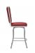 Wesley Allen's Morrison Transitional Silver Bar Stool with Red Cushion - Side View