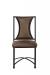 Wesley Allen's Oceanside Brown Upholstered Dining Chair - Front View