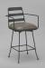 Presley Swivel Stool in Bonded Leather Seat Cushion
