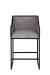 Wesley Allen's Mila Upholstered Metal Framed Bar Stool with Back and Arms - Front View