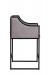 Wesley Allen's Mila Upholstered Metal Framed Bar Stool with Back and Arms - Side View