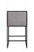 Wesley Allen's Mila Upholstered Metal Framed Bar Stool with Back and Arms - Back View