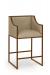 Wesley Allen's Mila Modern Bar Stool in Bronze - Low Back and Arms
