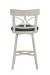 Wesley Allen's Sausalito Swivel Ivory Bar Stool in Blue Seat Cushion - Back View