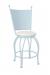 Wesley Allen's Woodard Blue Hammered Metal Swivel Bar Stool with Round Seat