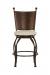 Wesley Allen's Woodland Bronze Swivel Bar Stool with Hammered Back - Front View