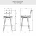 Amisco's Esteban Dimensions for Counter Height