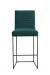 Fairfield's Uma Modern Bar Stool in Bronze Metal Base and Teal Seat/Back Cushion - View of Front