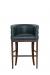 Fairfield's Allie Modern Wood Bar Stool with Low Curved Back - View of Front