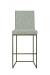 Fairfield's Ian Modern Bronze Metal Bar Stool with Sled Base and Seat Back Cushion - Front View