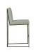 Fairfield's Ian Modern Bronze Metal Bar Stool with Sled Base and Seat Back Cushion - Side View